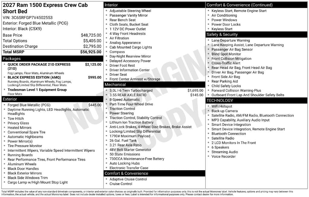 2027 RAM 1500 Express — photo 1 of 10