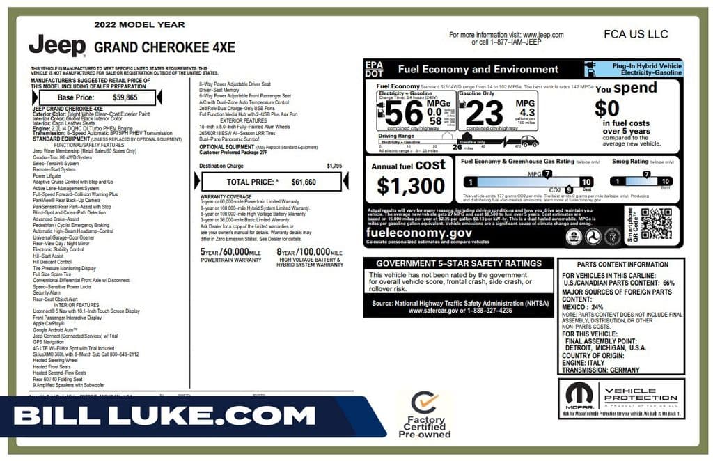 2022 Jeep Grand Cherokee 4xe — photo 1 of 10