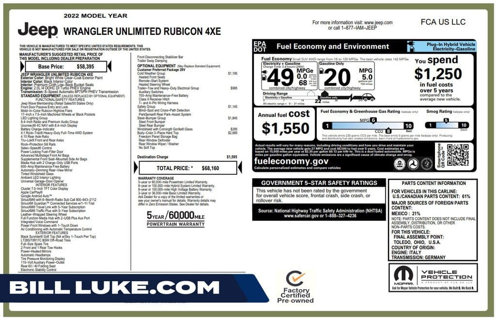 2022 Jeep Wrangler Unlimited Rubicon — photo 1 of 10