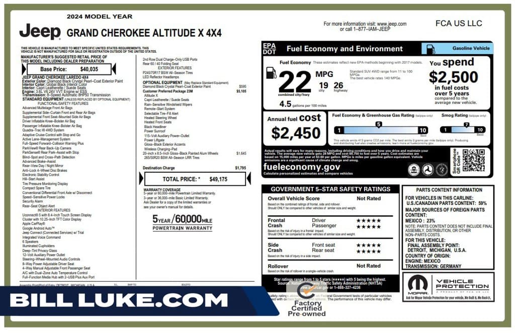 2024 Jeep Grand Cherokee Altitude X — photo 1 of 10