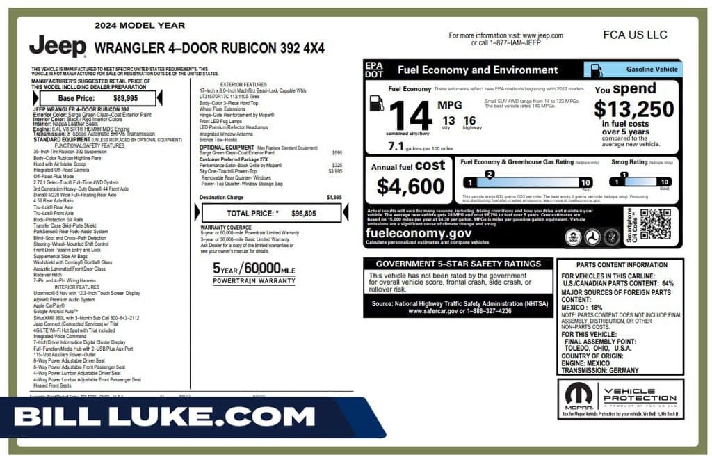 2024 Jeep Wrangler Rubicon 392 — photo 1 of 8