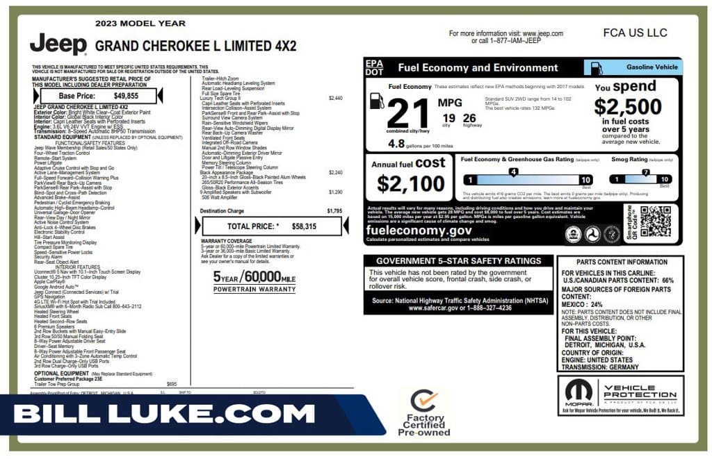 2023 Jeep Grand Cherokee L Limited — photo 1 of 10
