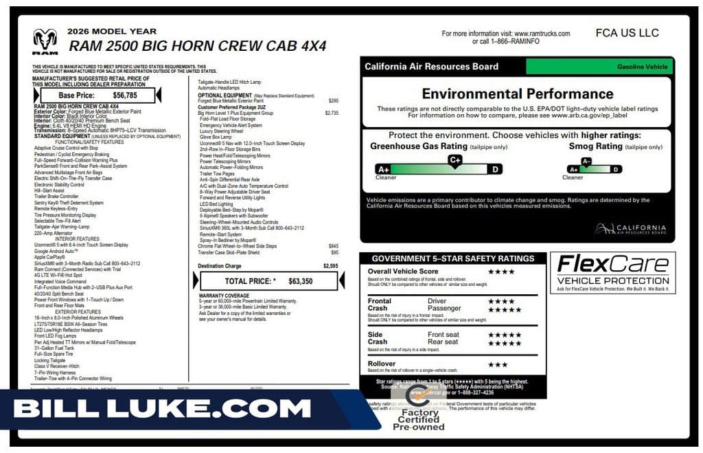 2026 RAM 2500 Big Horn — photo 1 of 10