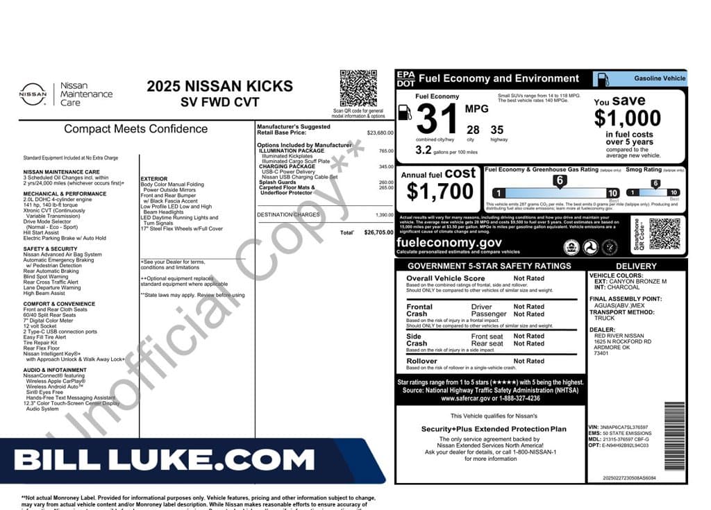 2025 Nissan Kicks SV — photo 1 of 10