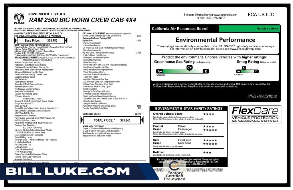 2026 RAM 2500 Big Horn — photo 1 of 10