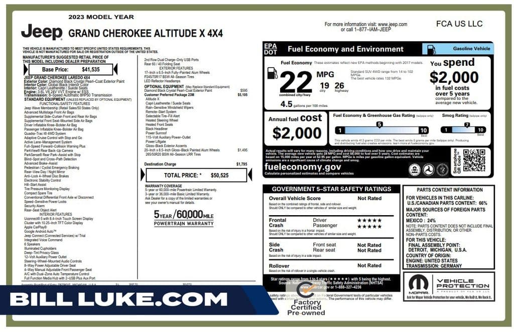 2023 Jeep Grand Cherokee Altitude X — photo 1 of 10