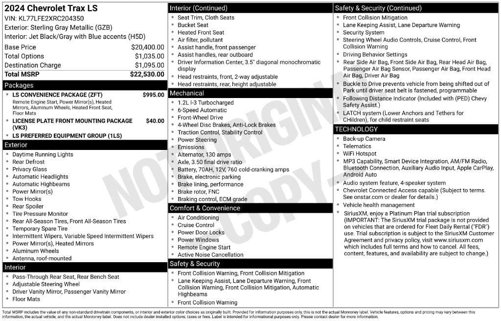 2024 Chevrolet Trax LS — photo 1 of 5