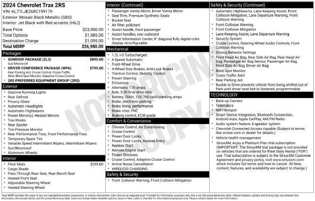 2024 Chevrolet Trax 2RS — photo 1 of 5