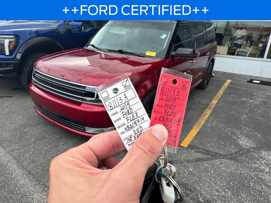 2019 Ford Flex Limited Blue Certified AWD Near Milwaukee WI — photo 1 of 8
