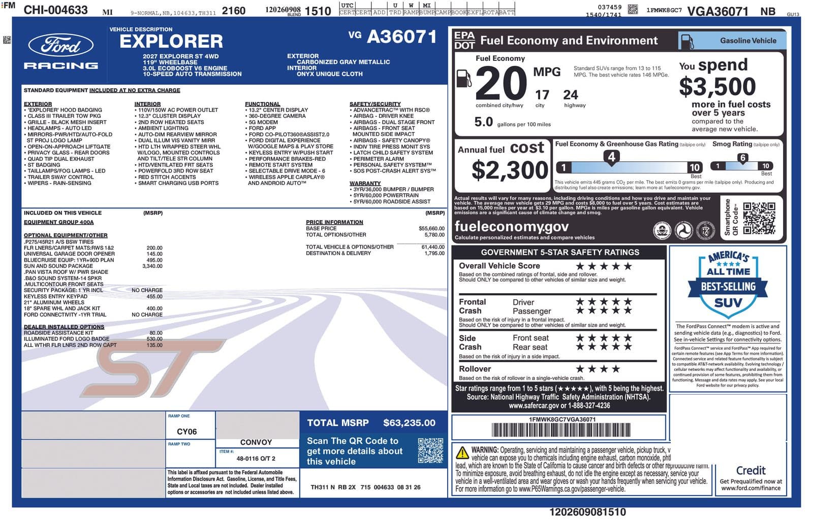 2027 Ford Explorer ST — photo 1 of 8