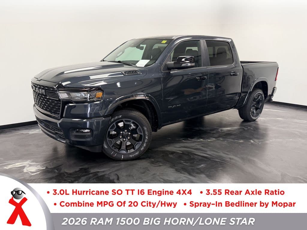2026 RAM 1500 BIG HORN CREW CAB 4X4 5'7 BOX — photo 1 of 37