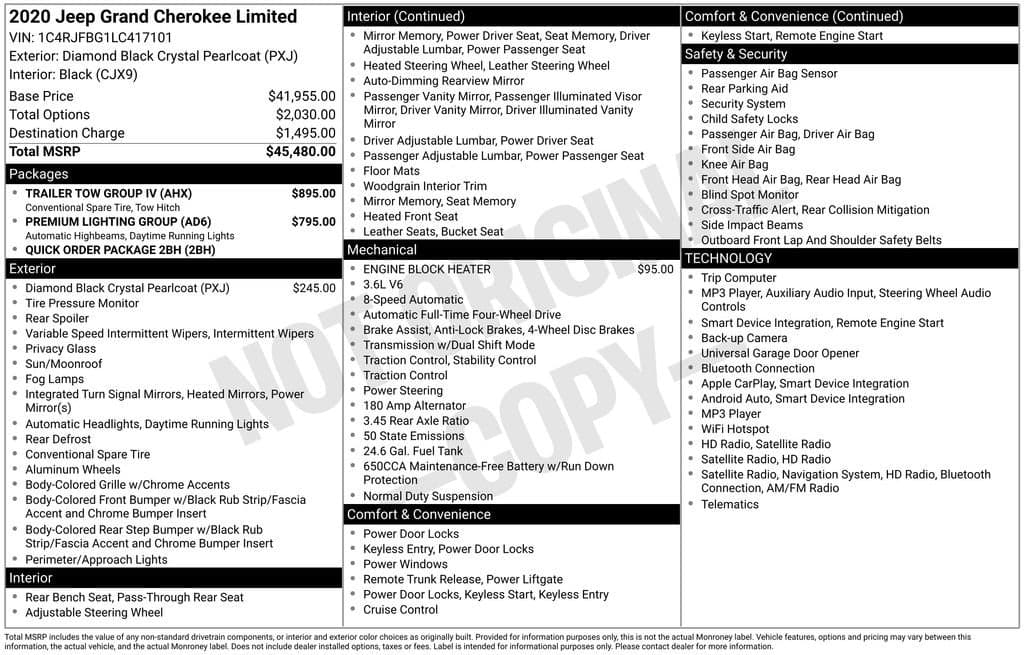 2020 Jeep Grand Cherokee Limited 4x4 — photo 1 of 5