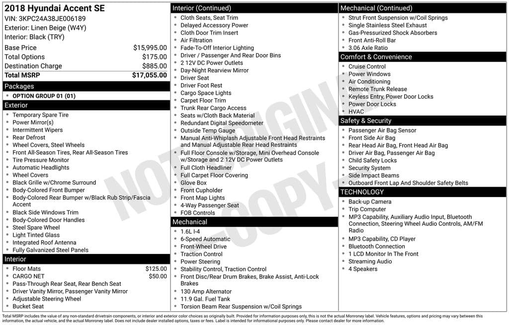2018 Hyundai Accent SE — photo 1 of 16