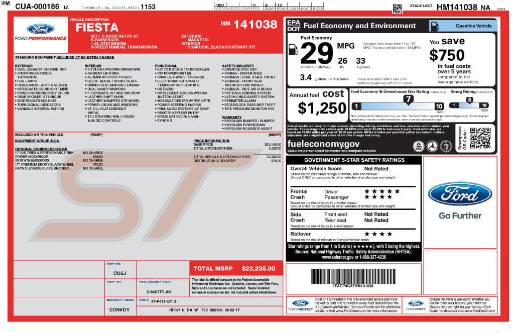 2017 Ford Fiesta ST — photo 1 of 16
