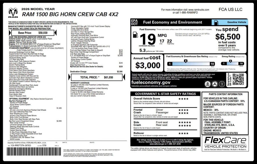 2026 RAM 1500 Base — photo 1 of 2