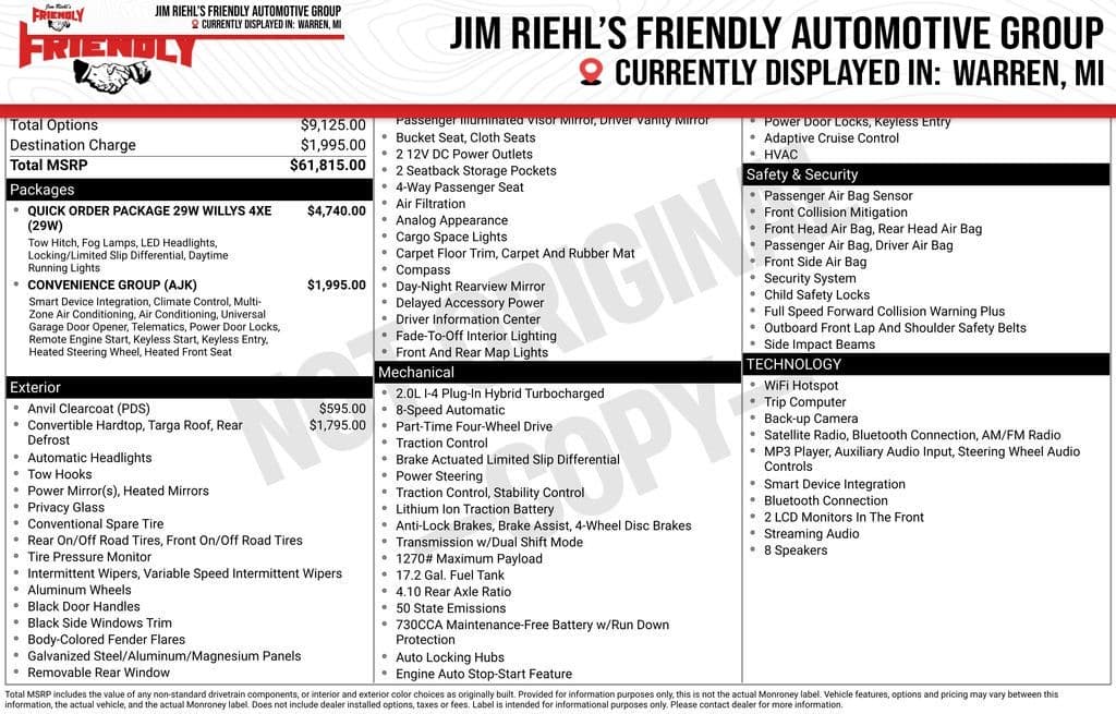 2025 Jeep Wrangler 4xe Sport — photo 1 of 2
