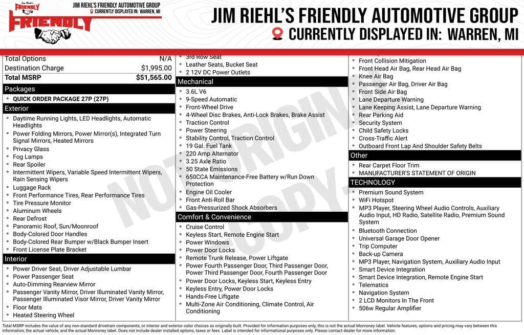 2025 Chrysler Pacifica Limited — photo 1 of 2