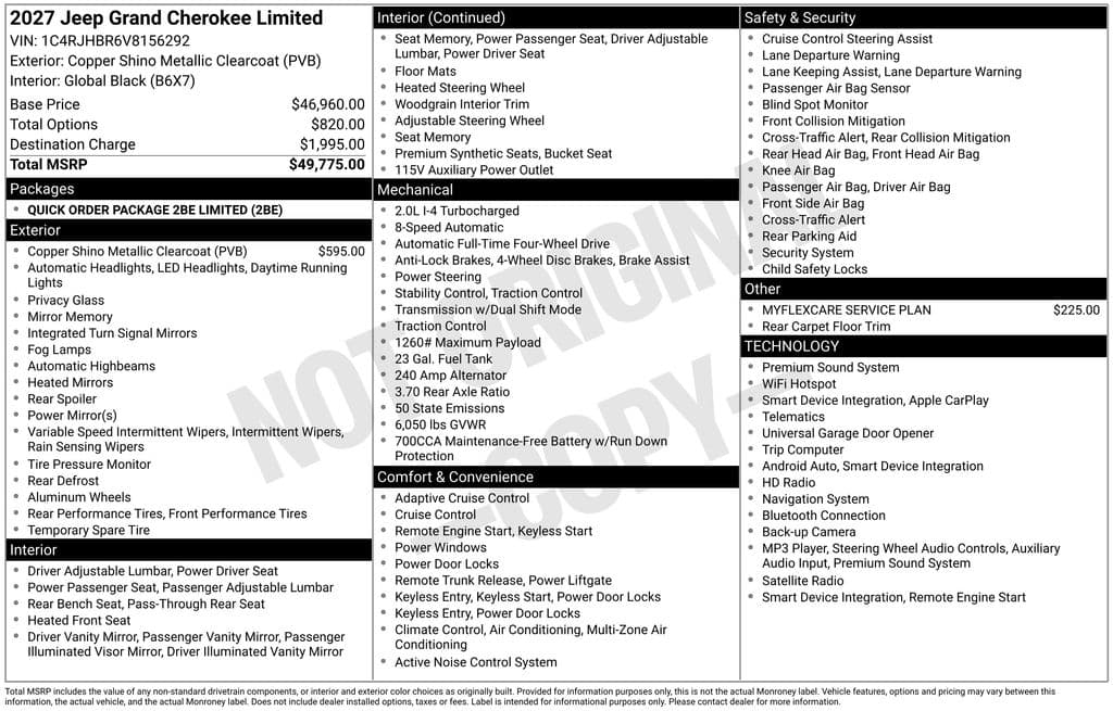 2027 Jeep Grand Cherokee Limited — photo 1 of 16