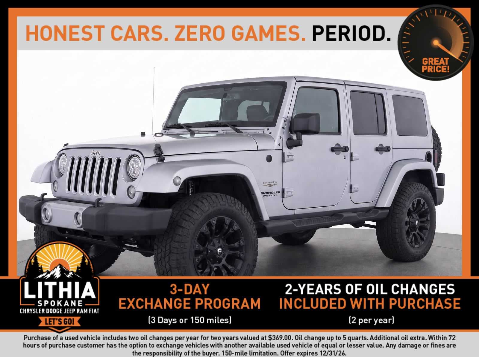 2017 Jeep Wrangler Unlimited Sahara — photo 1 of 8
