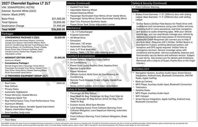 2027 Chevrolet Equinox AWD LT — photo 1 of 7