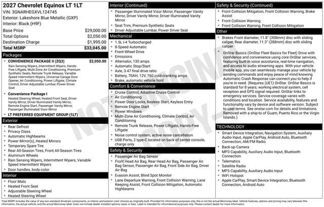 2027 Chevrolet Equinox LT — photo 1 of 7