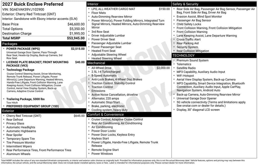 2027 Buick Enclave Preferred — photo 1 of 35