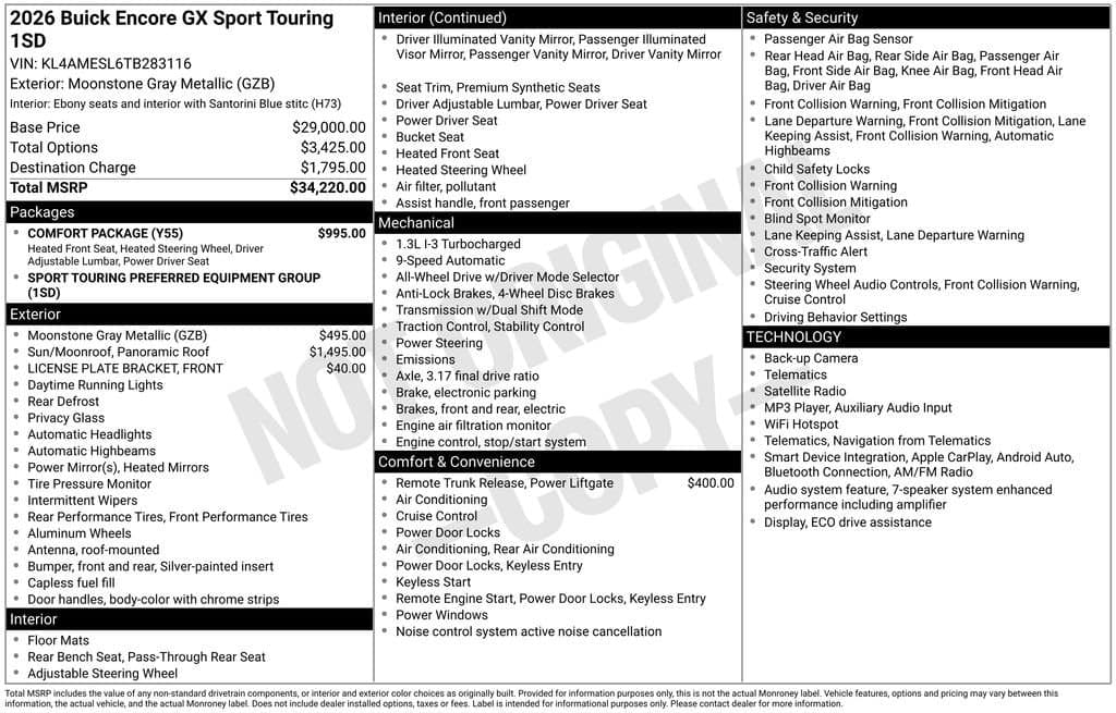 2026 Buick Encore GX Sport Touring — photo 1 of 35