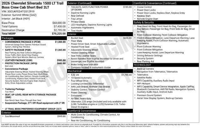 2026 Chevrolet Silverado 1500 LT Trail Boss — photo 1 of 7