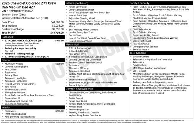 2026 Chevrolet Colorado Z71 — photo 1 of 31