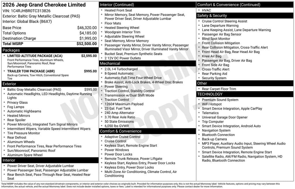 2026 Jeep Grand Cherokee LIMITED 4X4 — photo 1 of 13