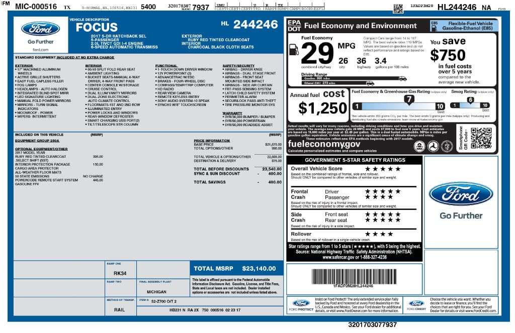 2017 Ford Focus SEL — photo 1 of 16