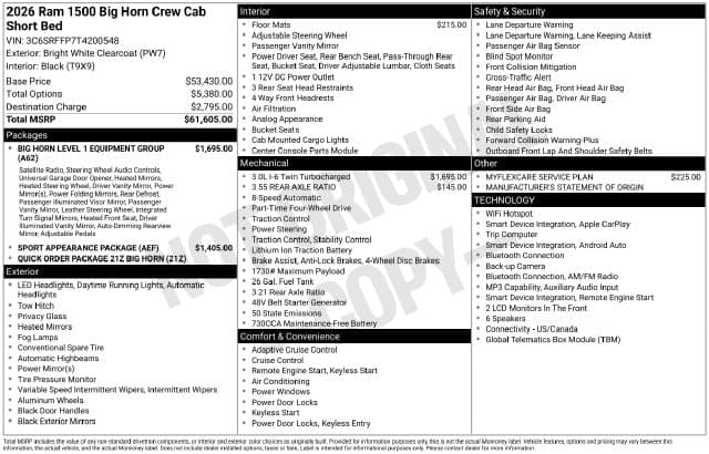 2026 RAM 1500 Base — photo 1 of 10