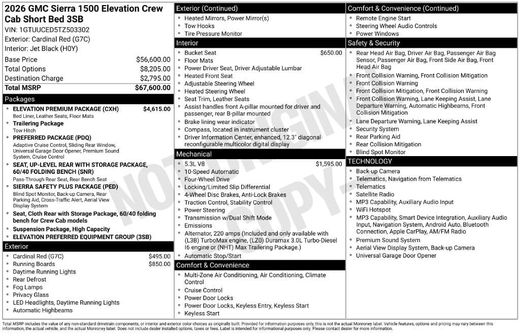 2026 GMC Sierra 1500 Elevation — photo 1 of 32