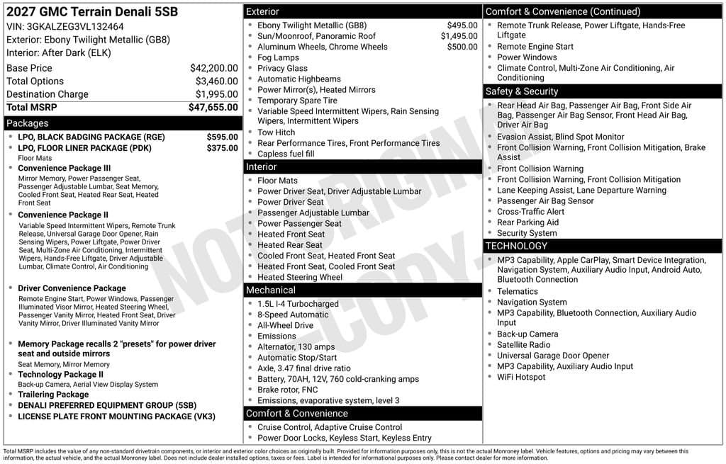 2027 GMC Terrain AWD Denali — photo 1 of 9
