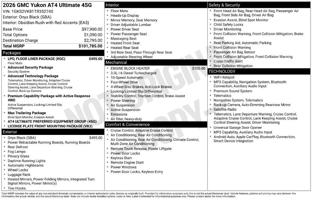 2026 GMC Yukon AT4 Ultimate — photo 1 of 9