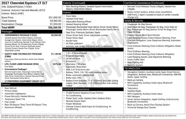 2027 Chevrolet Equinox AWD LT — photo 1 of 31