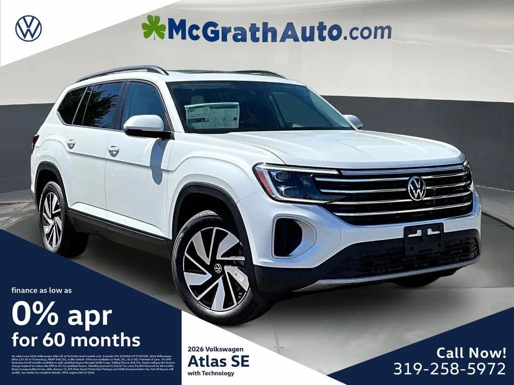 2026 Volkswagen Atlas 2.0T SE w/Technology — photo 1 of 17