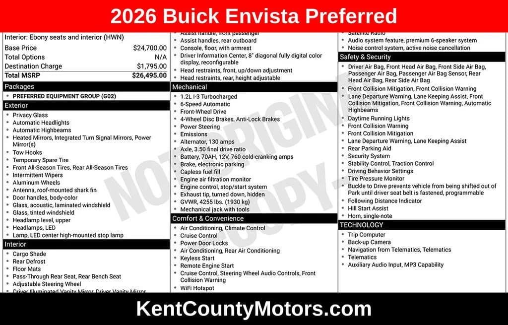 2026 Buick Envista Preferred — photo 1 of 3
