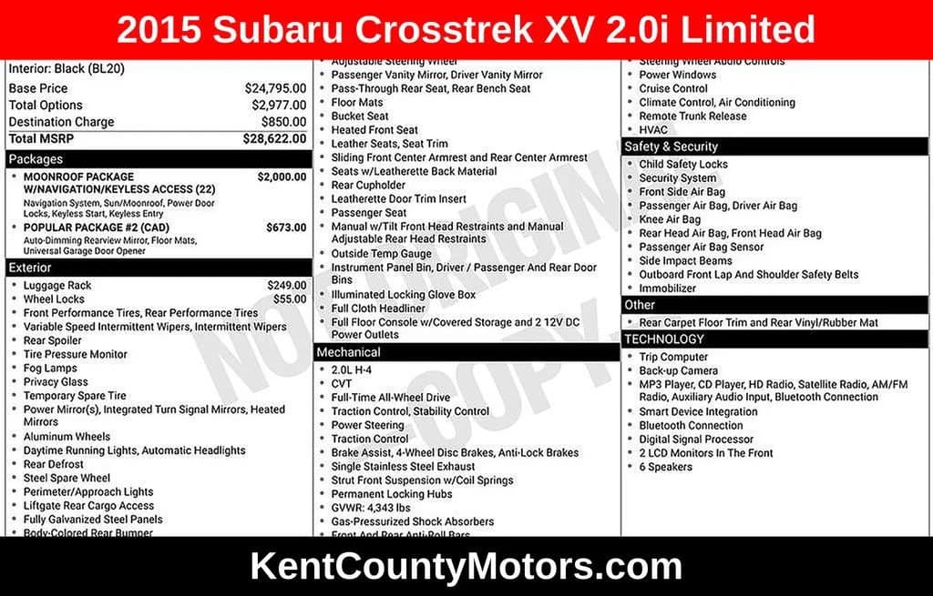 2015 Subaru XV Crosstrek Limited — photo 1 of 7