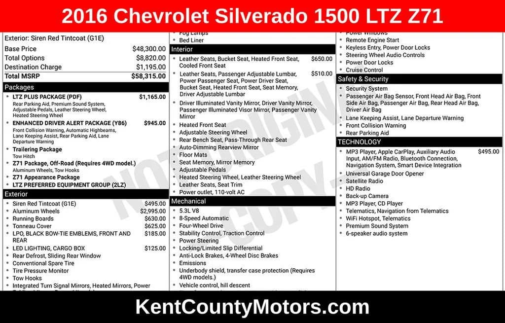 2016 Chevrolet Silverado 1500 LTZ — photo 1 of 7