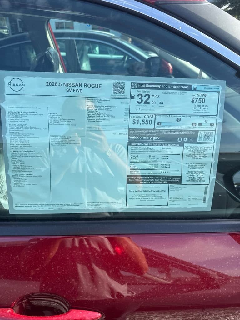 2026 Nissan Rogue SV — photo 1 of 4